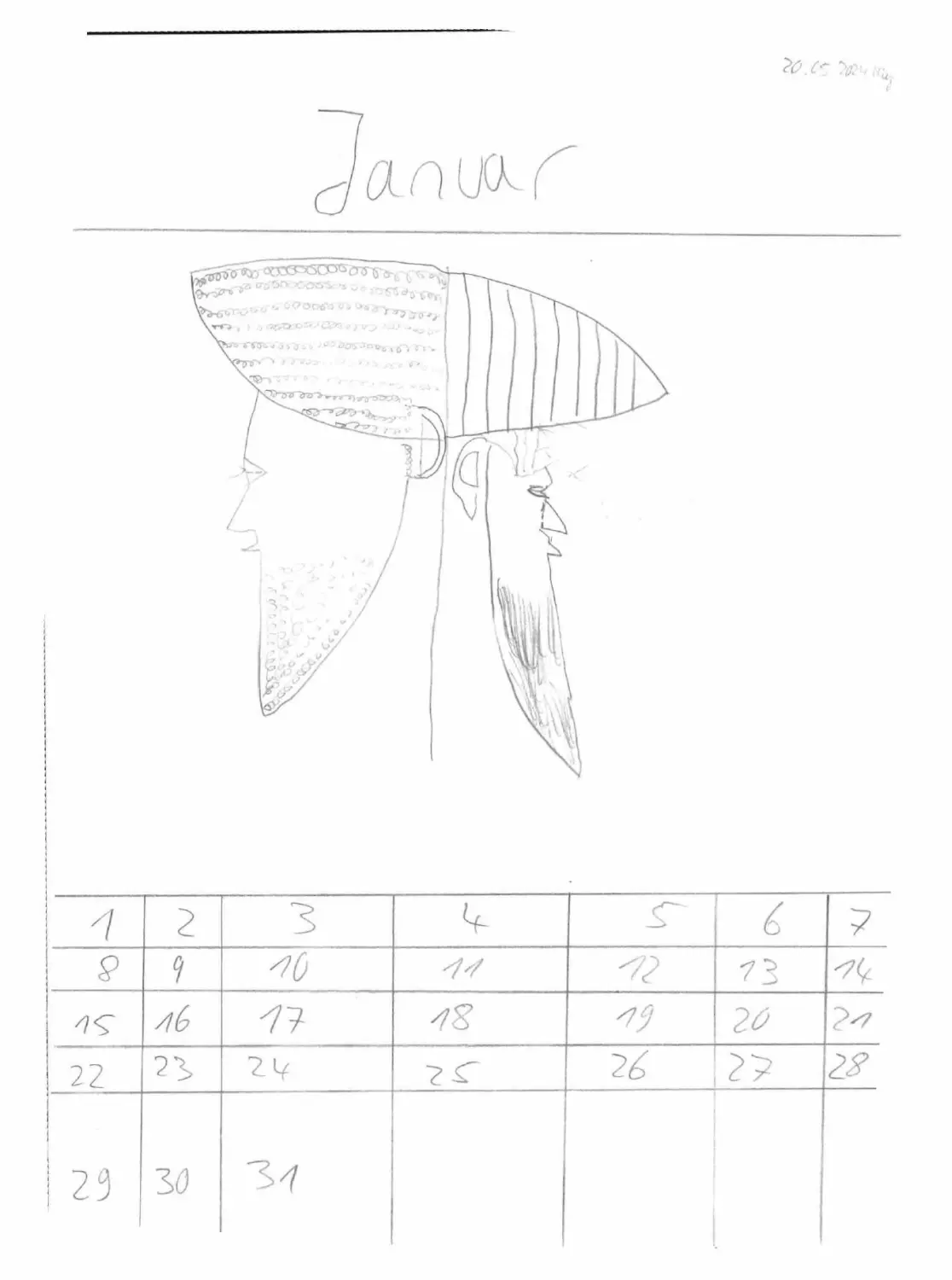 Zeichnung auf Papier mit Bleistift von Künzler
