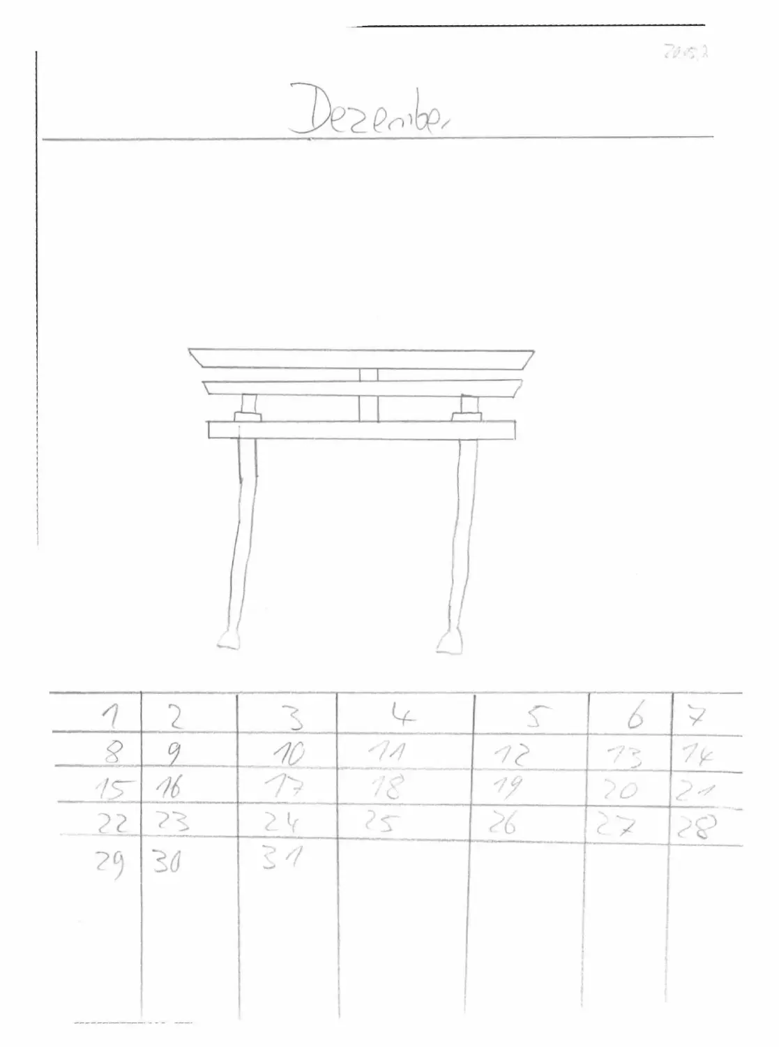 Zeichnung auf Papier mit Bleistift von Künzler